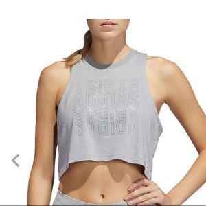 Adidas Gray Crop Tank NWT
